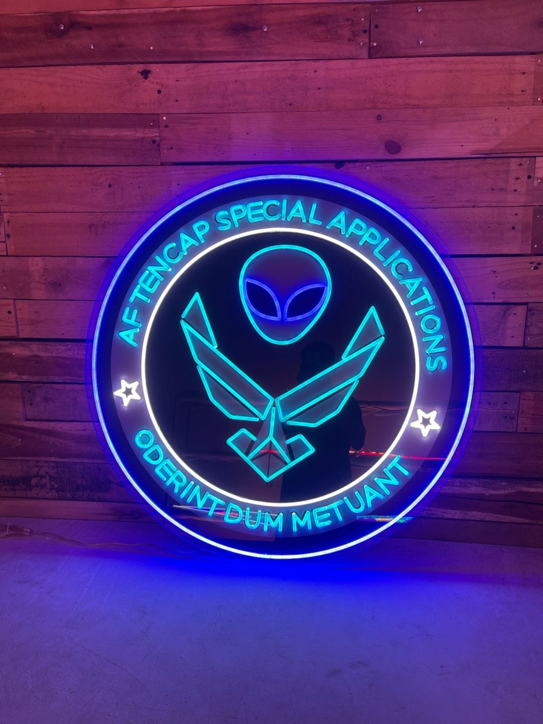 Customer photo review of Custom Neon Sign Outdoor Personalized LED Name Light
