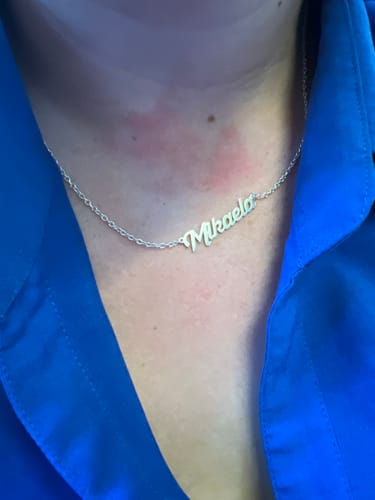 Customer photo review of Personalised Name Necklace (Saint Elia Font)