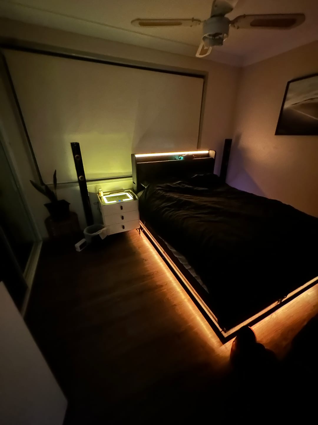 Customer photo review of Levede Bed Frame LED Light Gas Lift Storage Headboard USB Charging