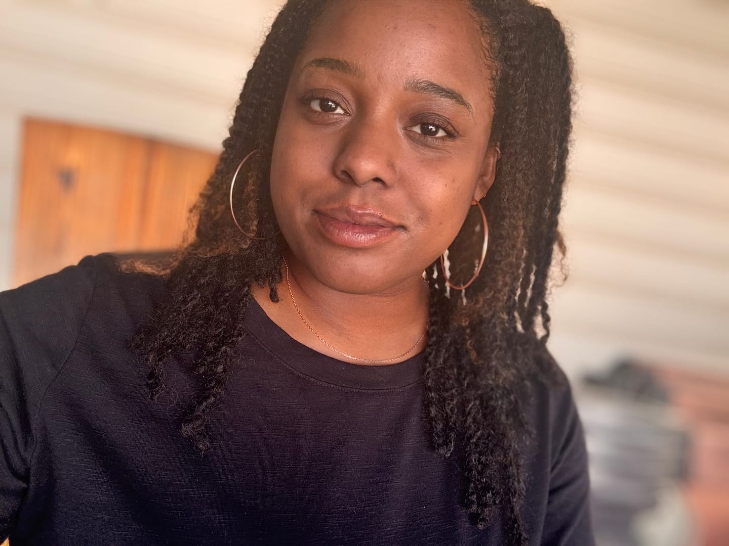 Customer photo review of Pre-Twisted Human Passion Twist Crochet Hair