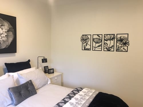 Customer photo review of Four Piece Flower Wall Art Set