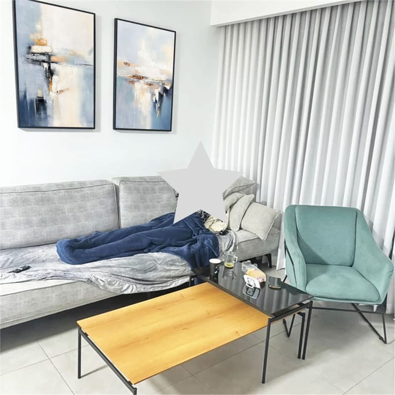 Customer photo review of Abstract Painting Canvas Set of 2 #AP070