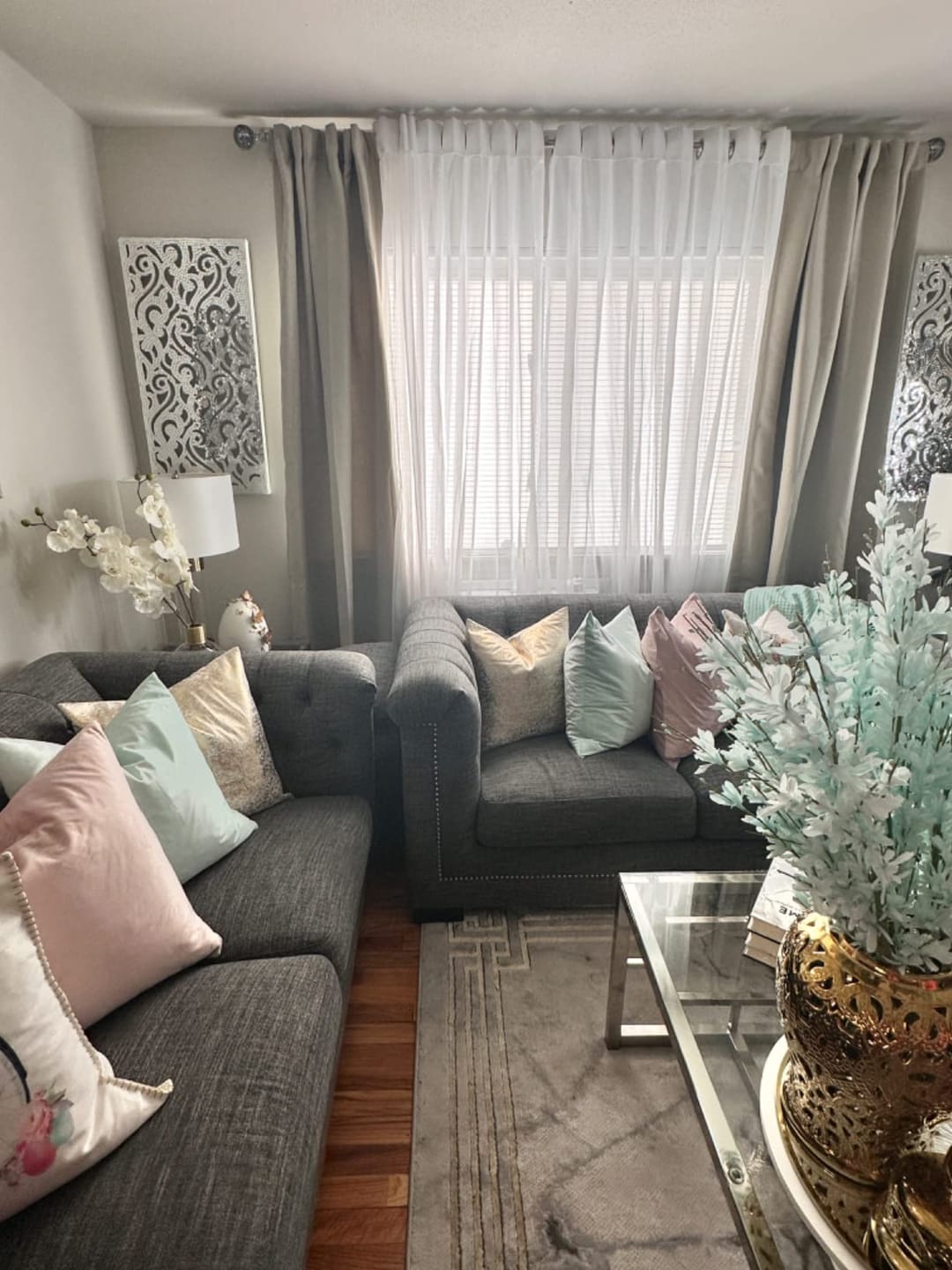 Customer photo review of Zoe Linen Look Soft Custom Curtain