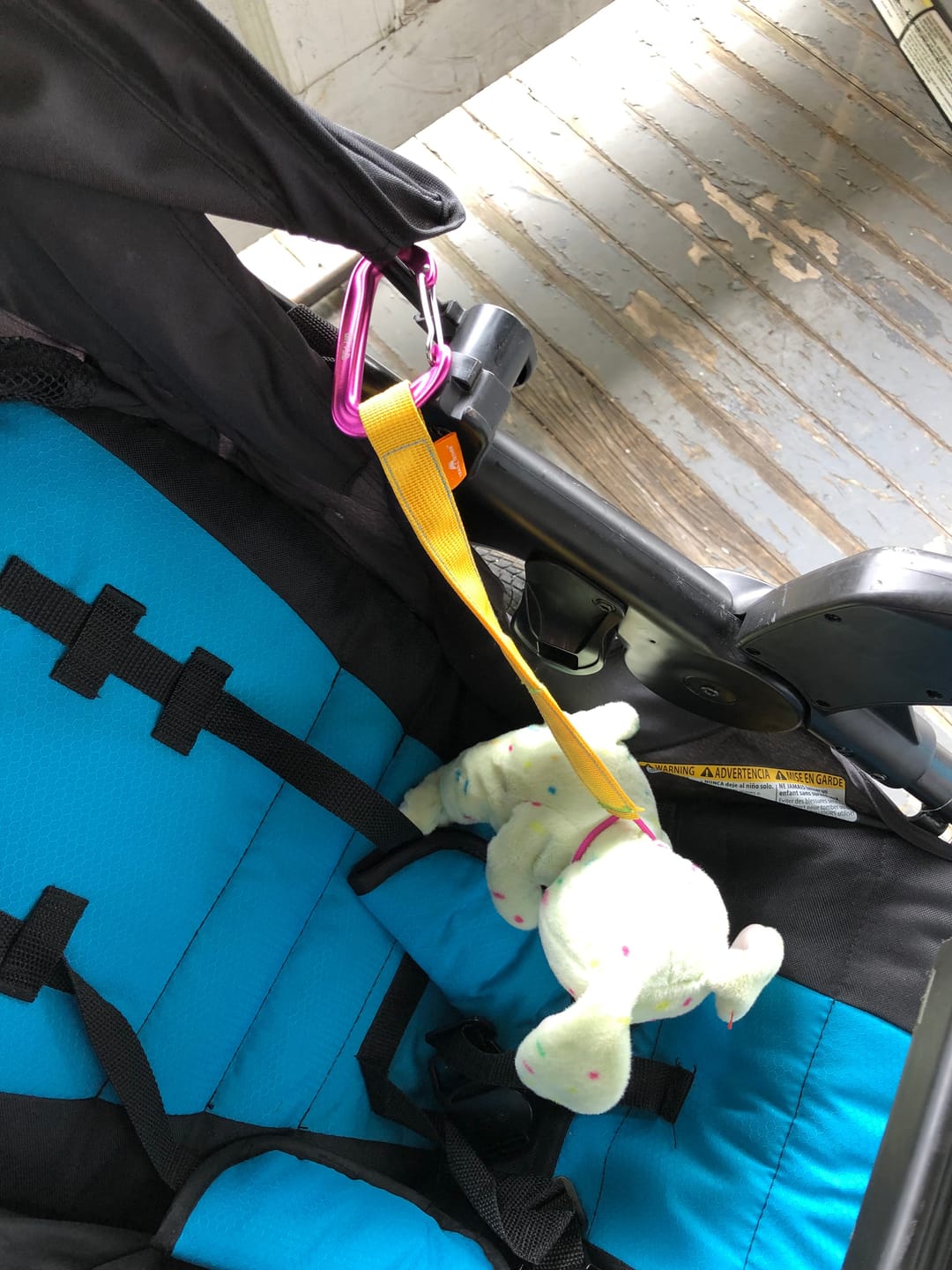 Customer photo review of Trail Tether: Hiking-Rated Pacifier Clip and Multi-Use Strap