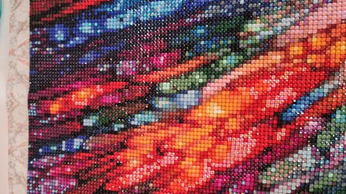 Customer photo review of 5D Diamond Painting AB Steine – Cosmic Awakening mit 100 Farben