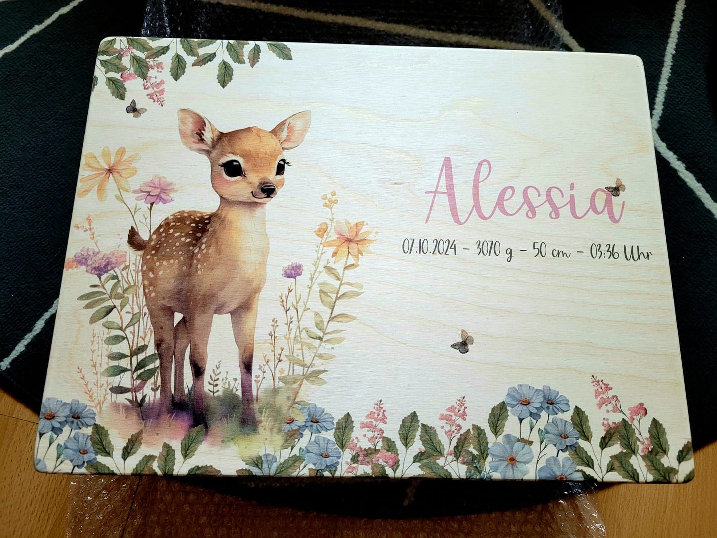 Customer photo review of Erinnerungsbox Baby - Reh im Wald