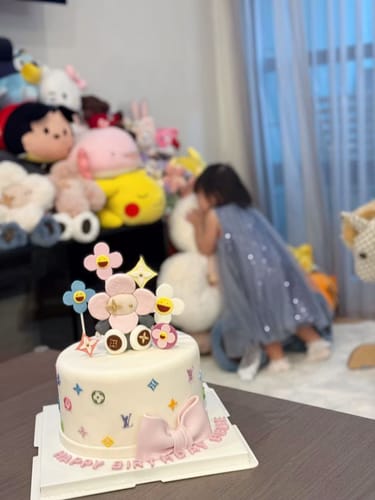 Customer photo review of Girls Sequin Tulle Dress - Starlight Blue