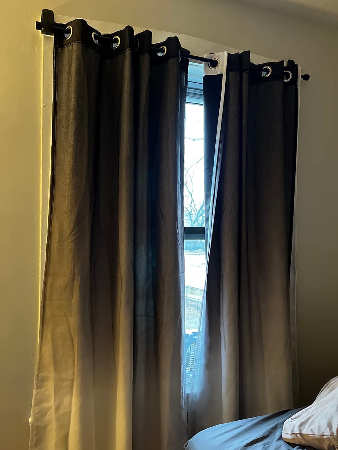 Customer photo review of Hussein 4 Layers OEKO Certified Soundproof Thermal 100% Blackout Anti-Dust Premium Custom Curtain
