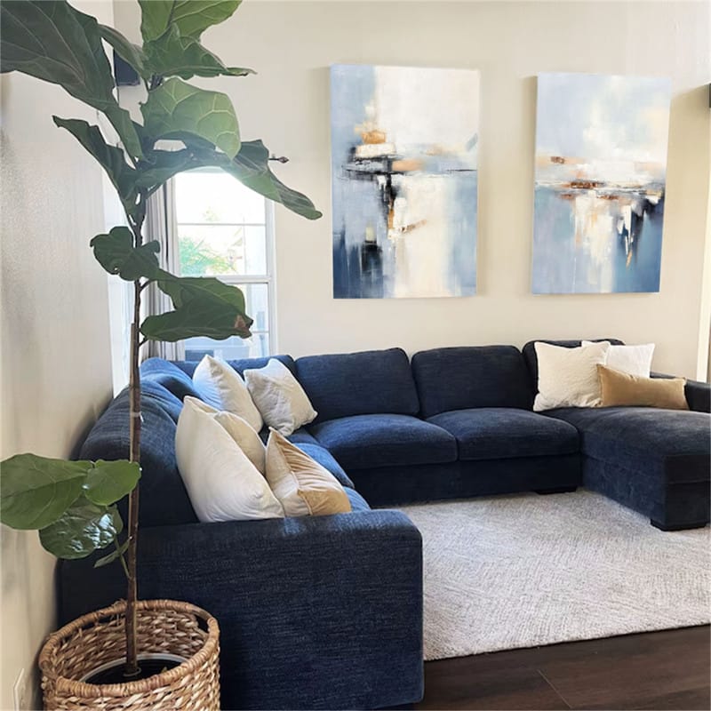 Customer photo review of Abstract Painting Canvas Set of 2 #AP070