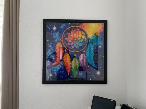 Customer photo review of 5D Diamond Painting AB-Effekt – Kosmischer Traumfänger mit 100 Farben