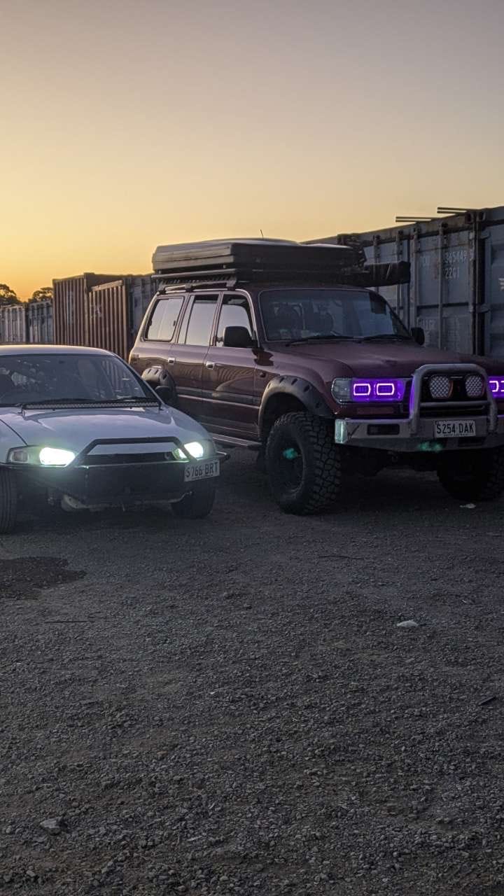 Customer photo review of 4X6" LED Colour Chasing Headlights