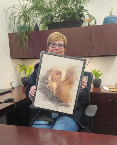 Customer photo review of Personalized Pet portrait