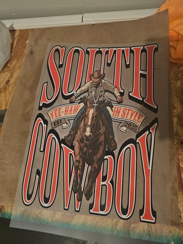 Customer photo review of DTF Starter Bundle: A3+(13x19) Hot Peel, 500g Soft Powder & 100ml Ink Set