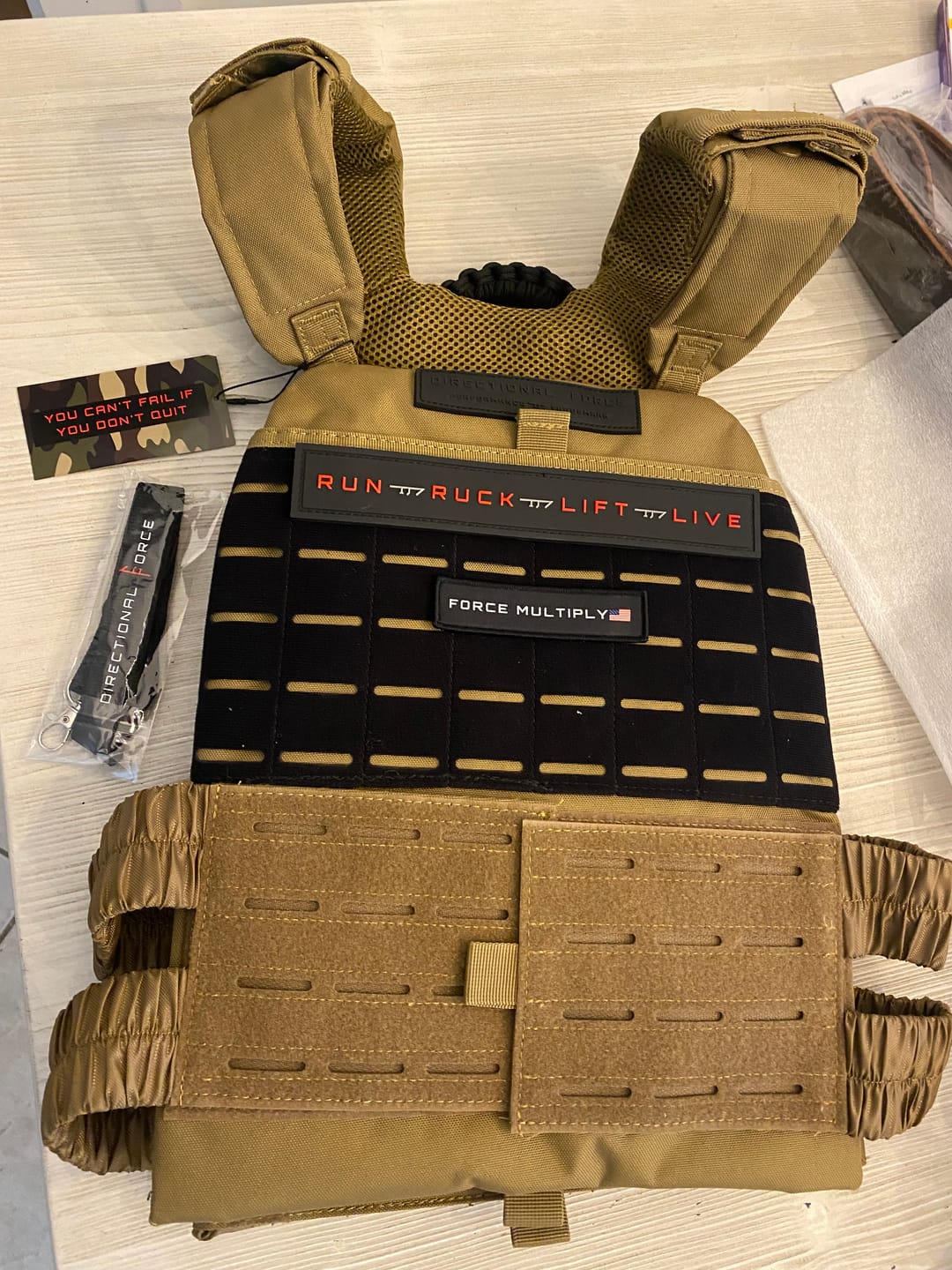 Customer photo review of Centurion Weight Vest - Black & Tan