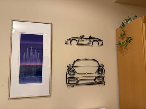 Customer photo review of 981 Boxter Front Silhouette Metal Wall Art