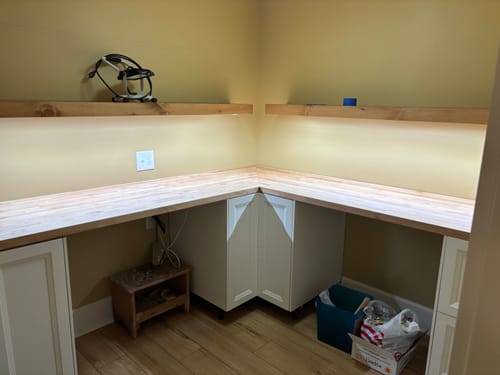 Customer photo review of Modern 3" Thick Floating Shelves