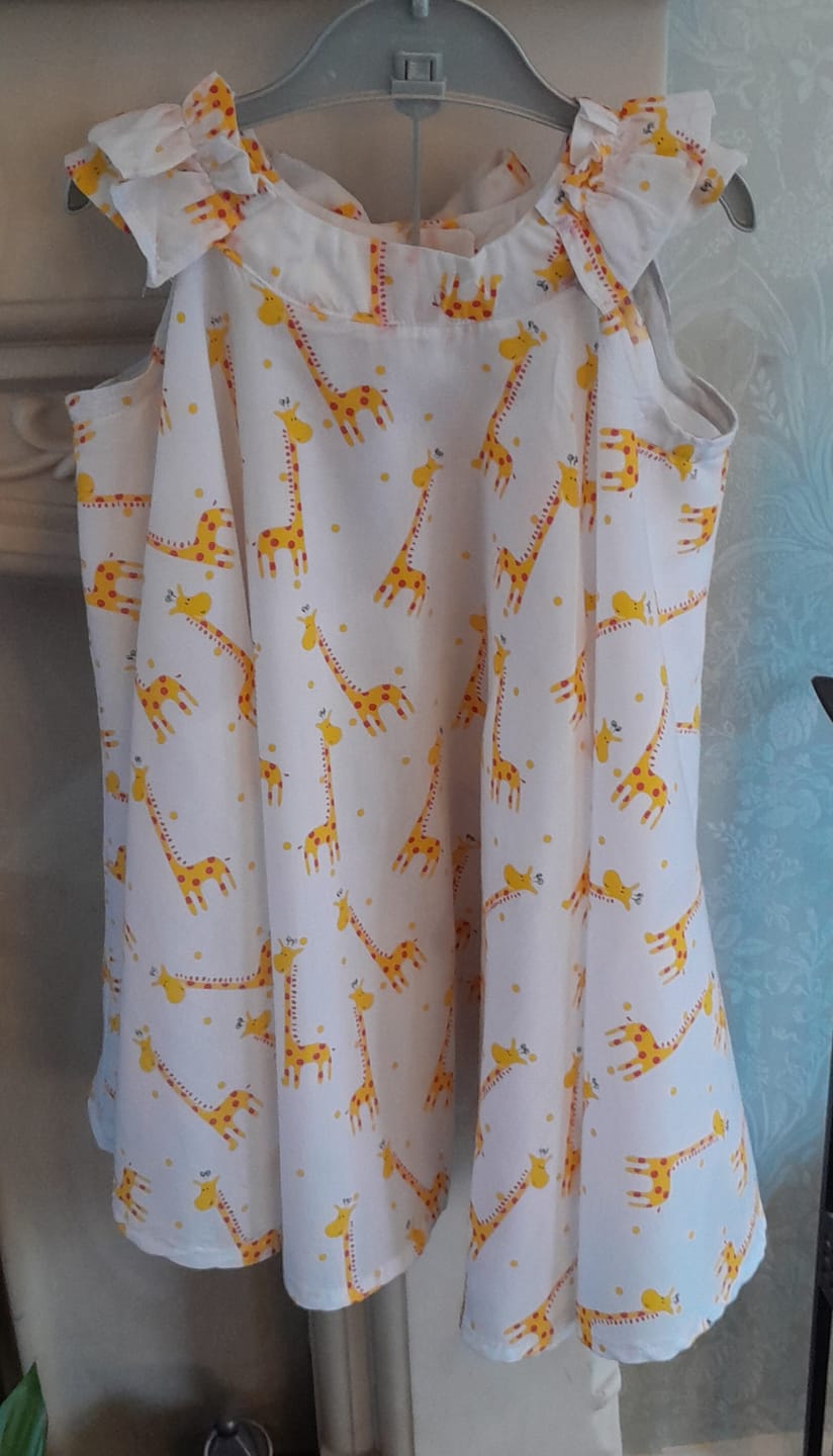 Customer photo review of Giraffes on White Polycotton Fabric