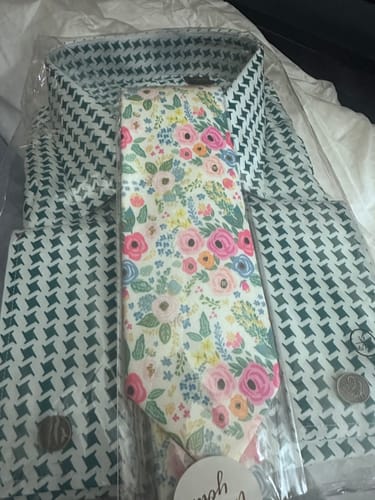Customer photo review of Wonderland Garden Floral Necktie