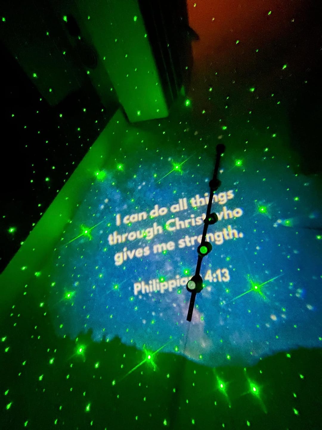 Customer photo review of (GIFTING OFFER) Godisabove - The Bible Galaxy Projector (Comes with 6 Free Discs)