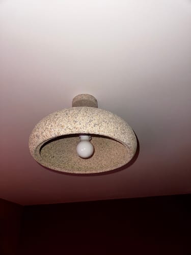 Customer photo review of Nordic Stone Style Speckled Semi Flush Mount
