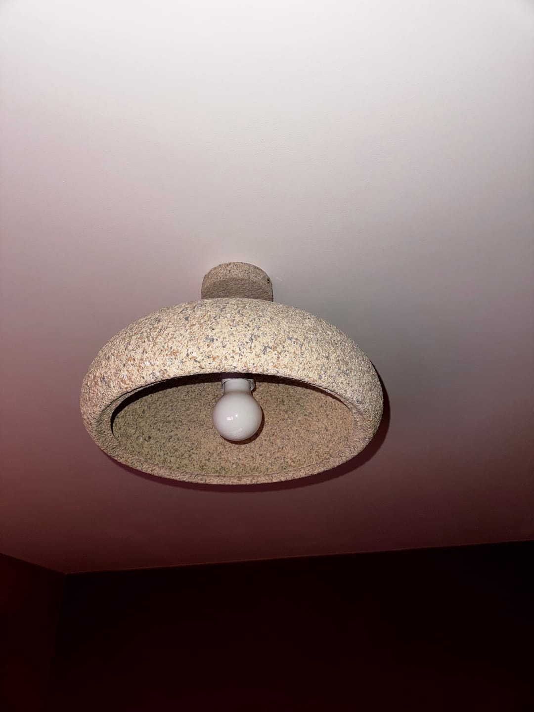 Customer photo review of Nordic Stone Style Speckled Semi Flush Mount