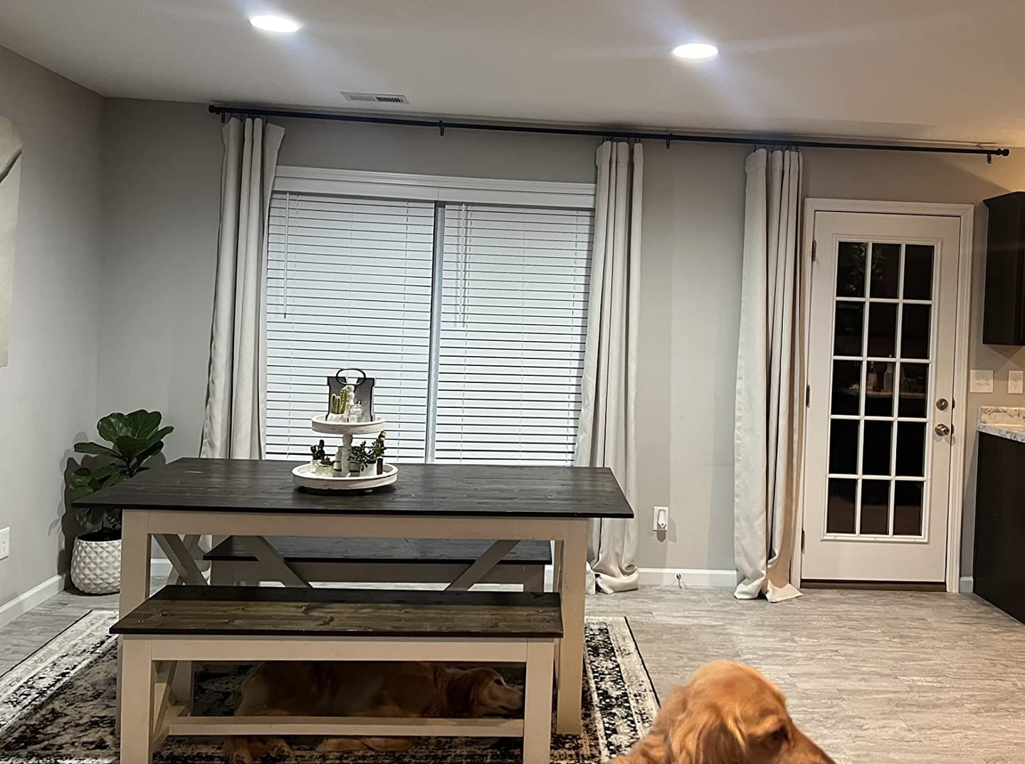 Customer photo review of Zoe Linen Look Soft Custom Curtain
