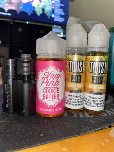 Customer photo review of Vape Pink Cookie Butter 100ml TF Vape Juice