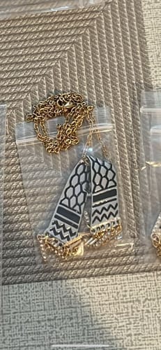 Customer photo review of Keffiyeh Necklace