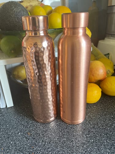 Customer photo review of Polished Copper Water Bottle 950ml