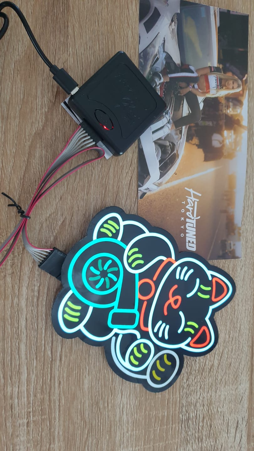 Customer photo review of Lucky Cat USB Electric Sticker