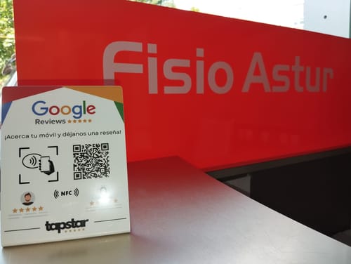 Customer photo review of Tarjeta Reseñas de Google