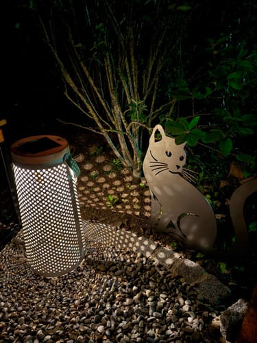Customer photo review of Gartenstecker Katze sitzend