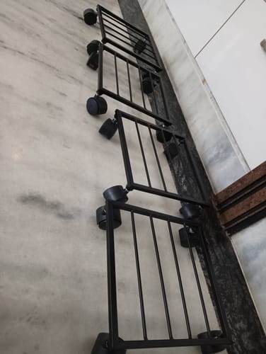Customer photo review of United Crafts Rozy Wheel Pot Stands for Planters
