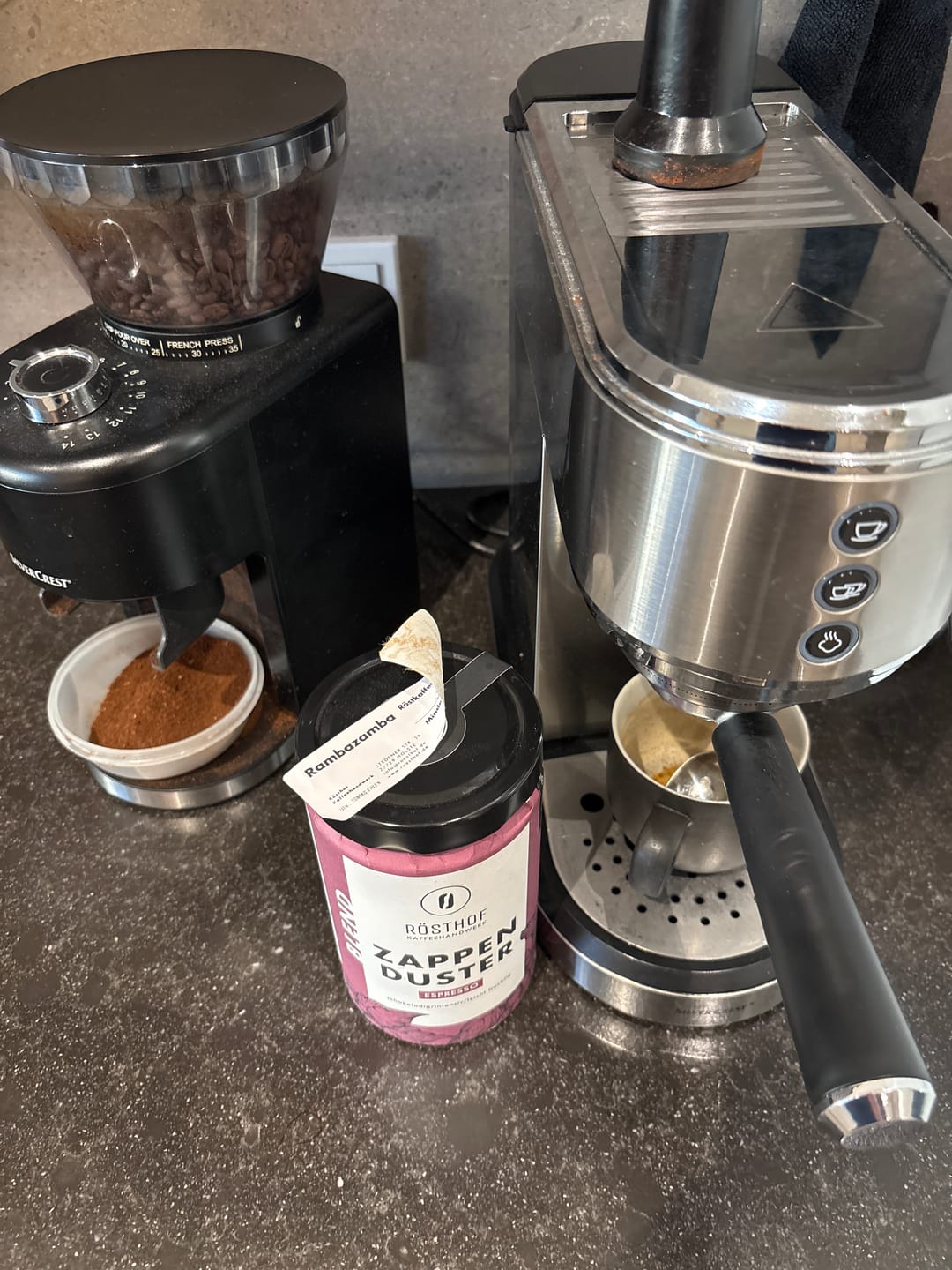 Customer photo review of Espresso „Zappenduster“