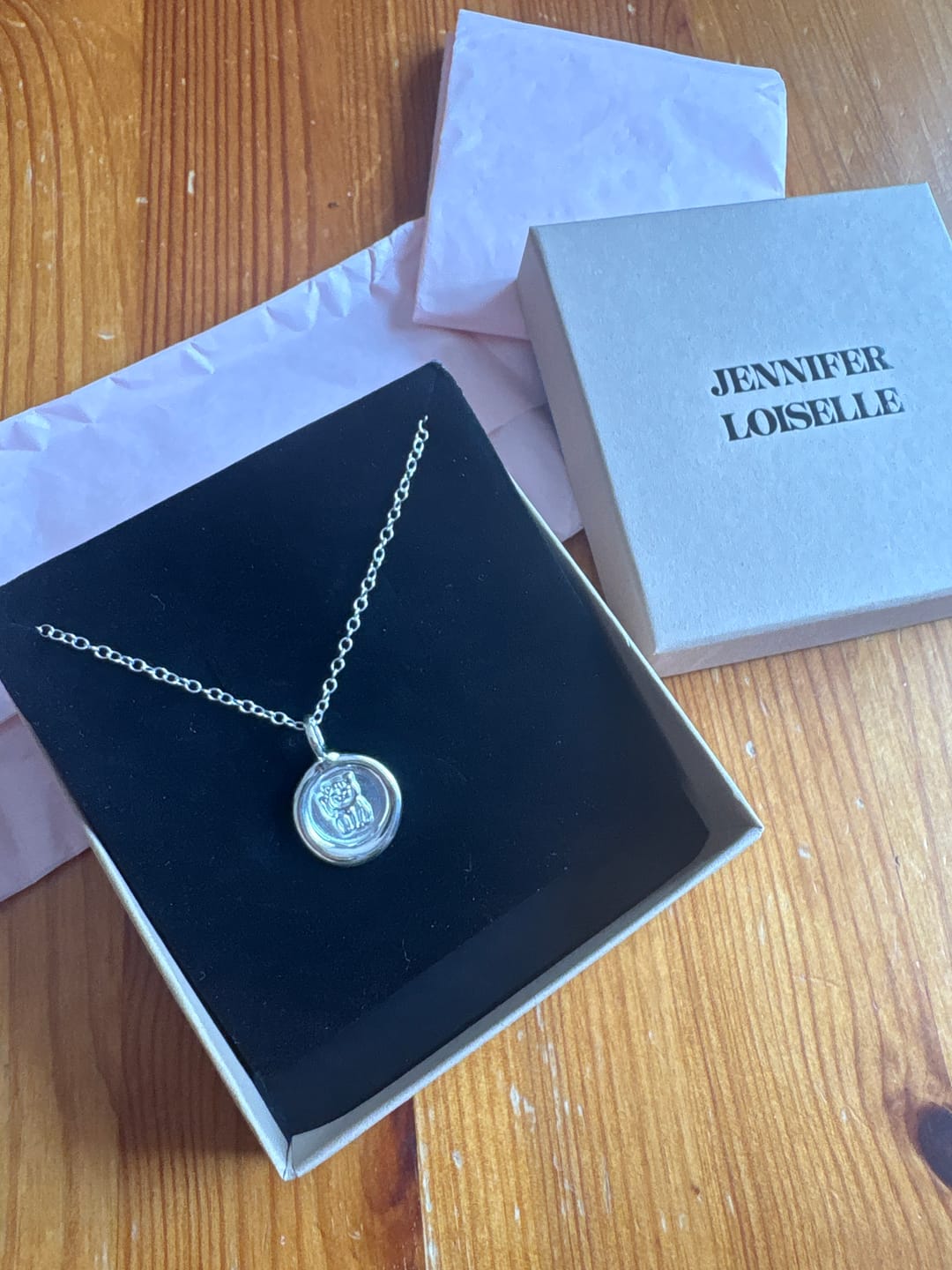 Customer photo review of Lucky Cat Charm Pendant Necklace