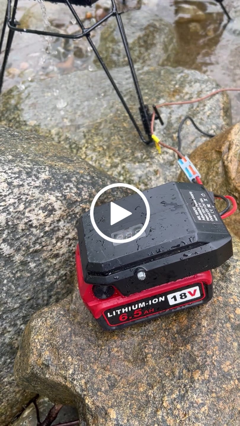 Customer video review of 20V to 12V Step Down Converter, Adjustable for Dewalt, Milwaukee, & other