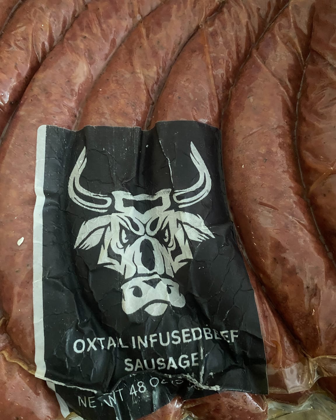 Customer photo review of Oxtail Infused Beef Sausage