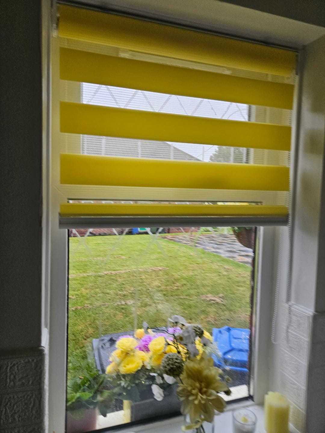 Customer photo review of Bliss Lemon Cream Day & Night Blinds