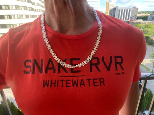 Customer photo review of 26 inch 11mm Mens Flat Byzantine Chain Necklace 925 Sterling Silver 126GR