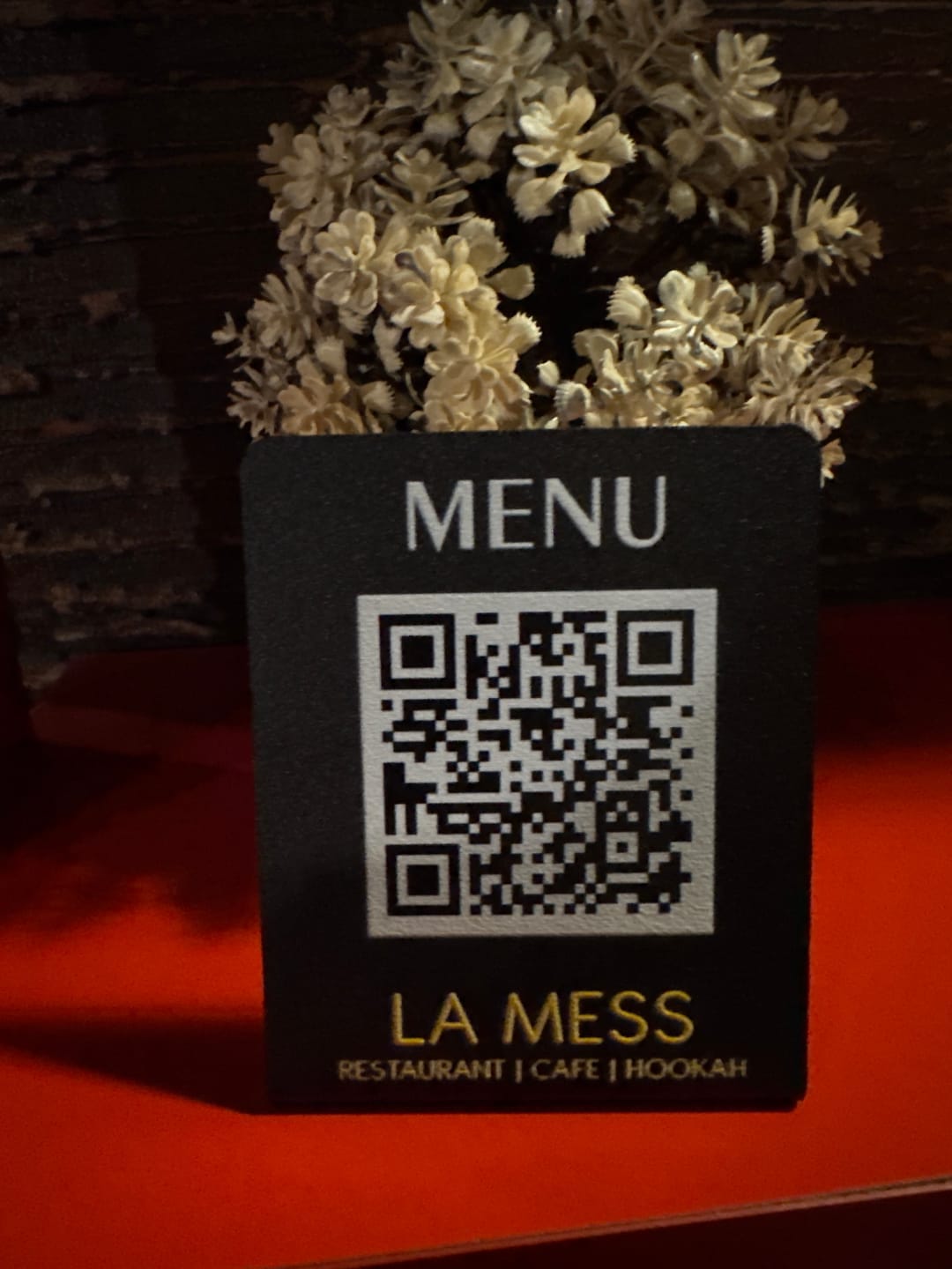Customer photo review of Metal QR Menü Standı