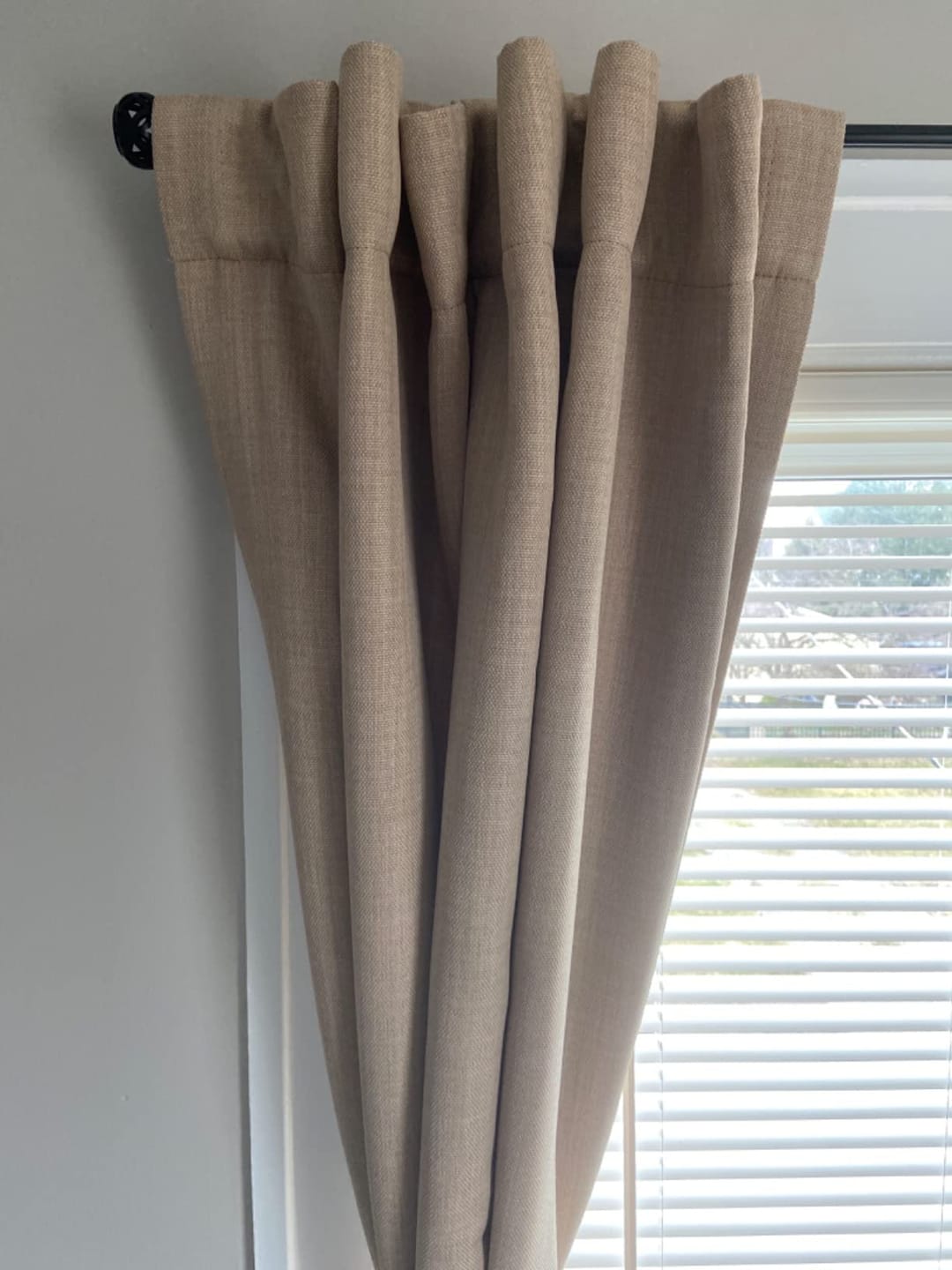 Customer photo review of Zoe Linen Look Soft Custom Curtain