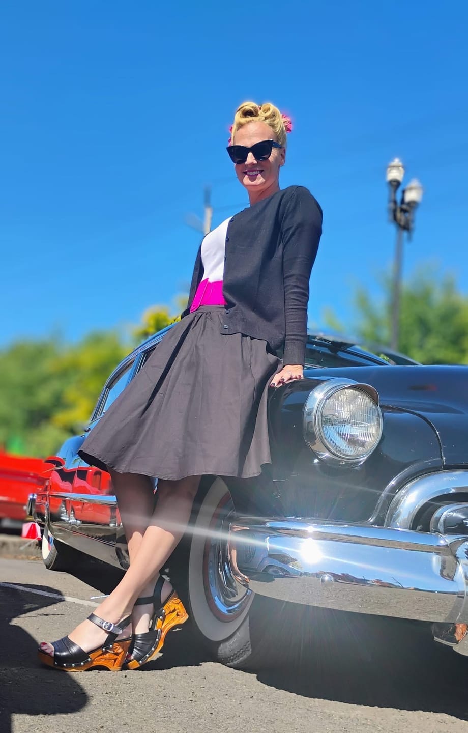 Customer photo review of Souvenir/with Ankle Strap - in Black Leather
