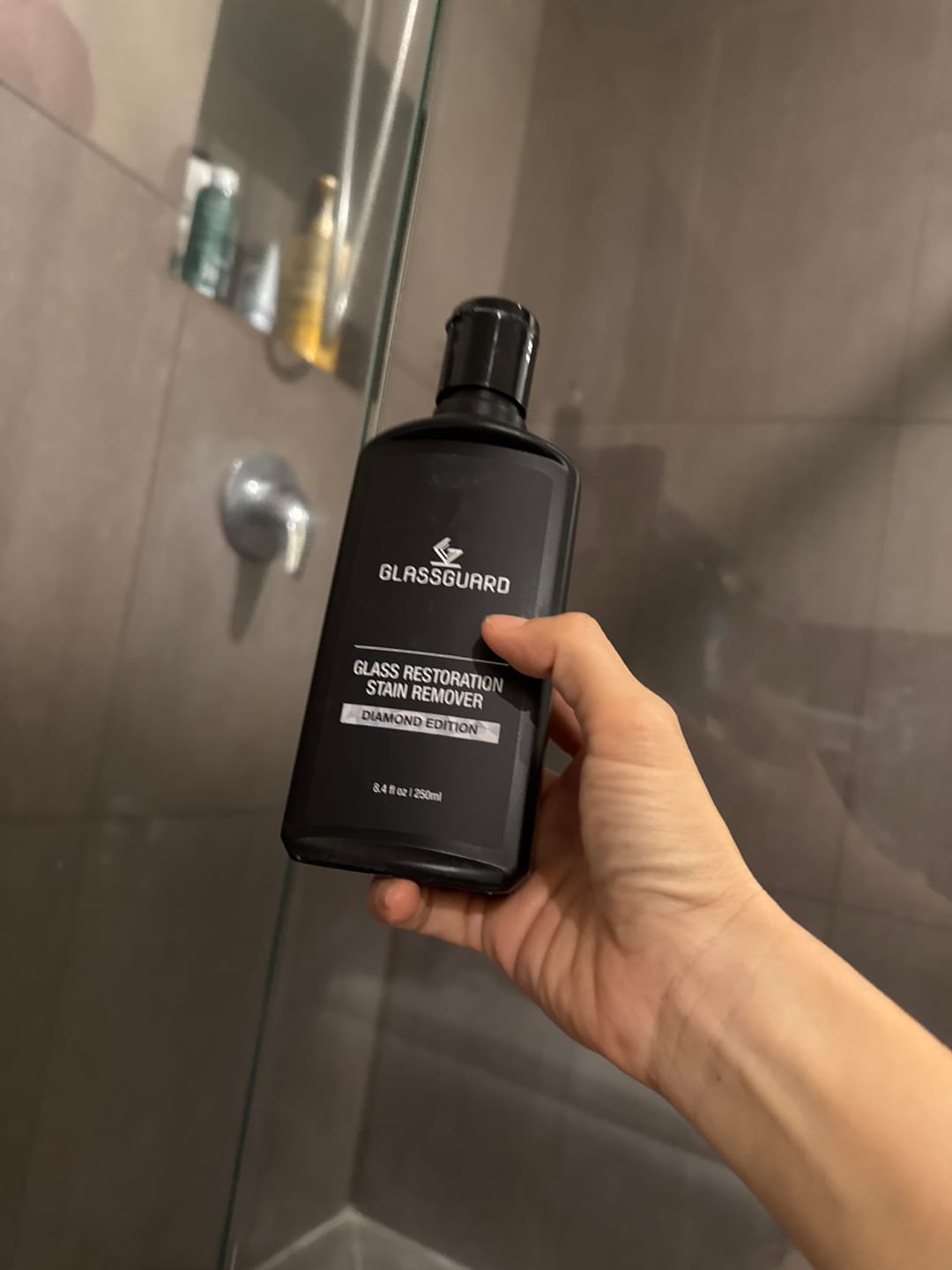 Customer photo review of GLASSGUARD® Glass Restoration Stain Remover Diamond Edition