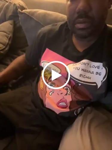 Customer video review of KYLE RICHH X PROLIFIC COLLAB TEE