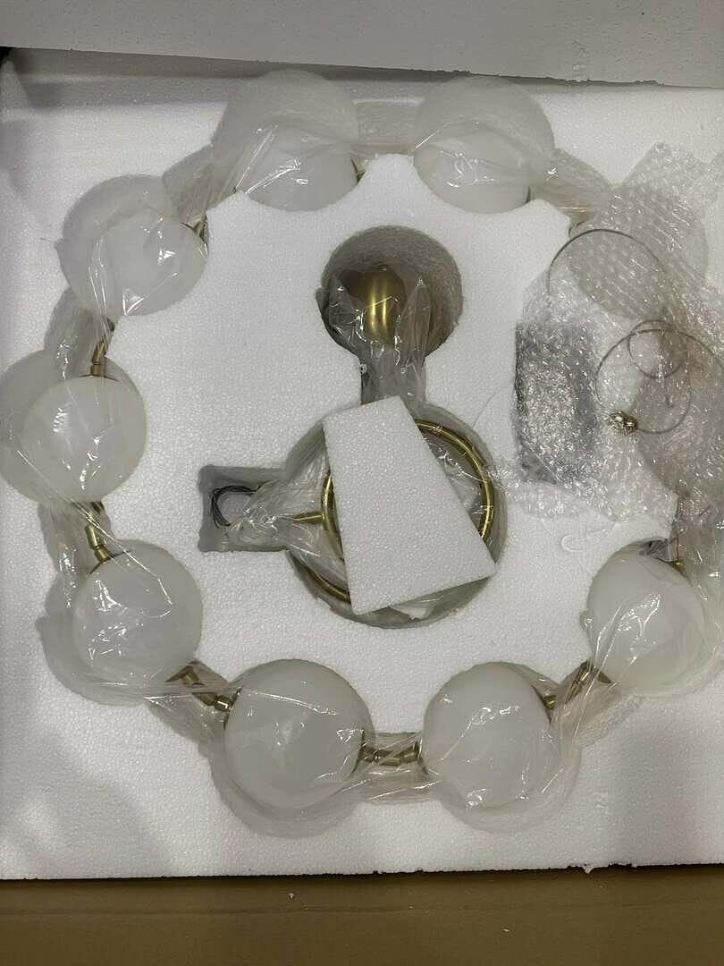Customer photo review of Modern Minimalist Bubble Glass Orb Chandelier