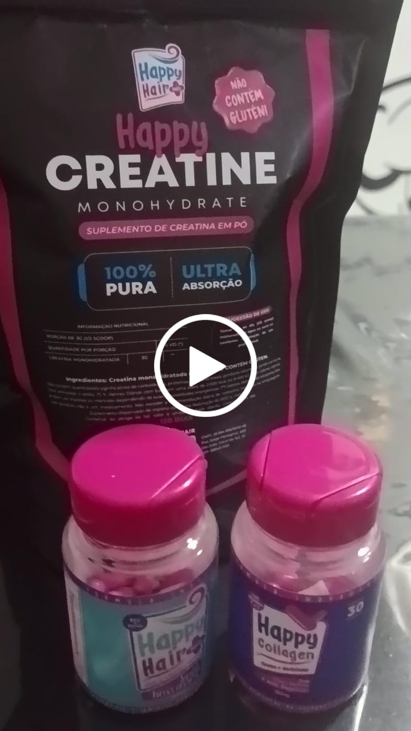 Customer video review of 1 Pote Happy Hair + 1 Pote Happy Hair Grátis (Total: 2 Potes)