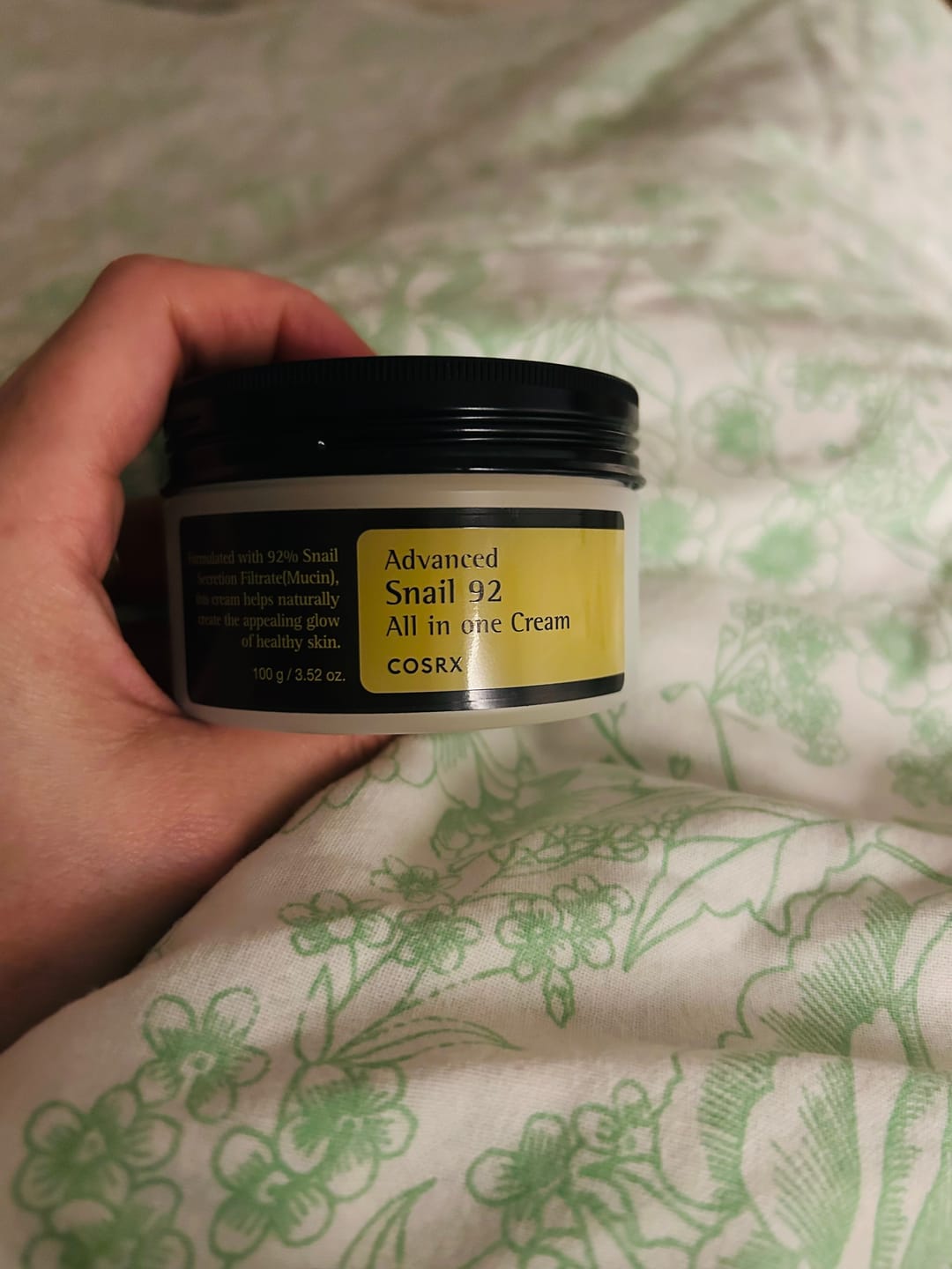 Customer photo review of COSRX - Crème hydratante Advanced Snail 92 tout en un - 100g