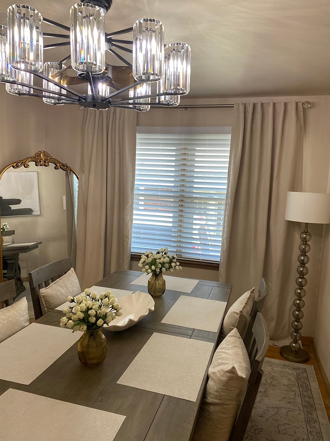 Customer photo review of Zoe Linen Look Soft Custom Curtain