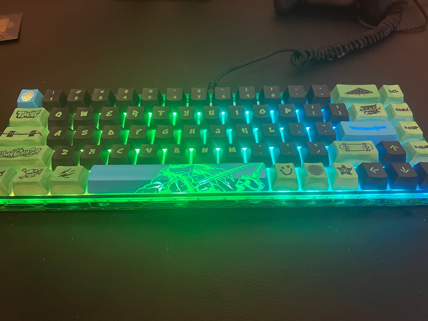 Customer photo review of Banshee K68 Magnetic Switch Keyboard - Teenage Mutant Ninja Turtles (4 Colors in 1)