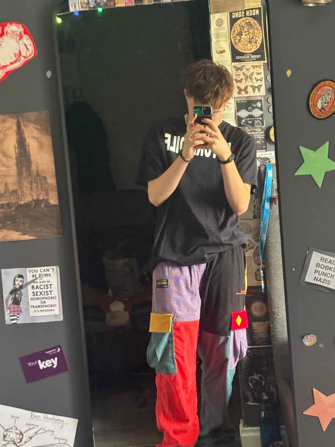 Customer photo review of Aelfric Eden "Back to 90's" Patchwork Color Block Corduroy Pants